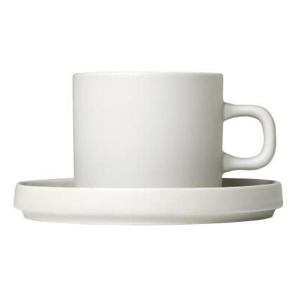 Hrnek na kávu s podšálkem MIO 200 ml, sada 2 ks, krémová, Blomus