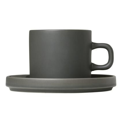 Hrnek na kávu s podšálkem MIO 200 ml, sada 2 ks, khaki, Blomus