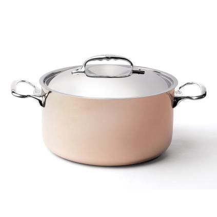 Hrnec PRIMA MATERA 20 cm, na indukci, s nerezovou poklicí, měď, de Buyer