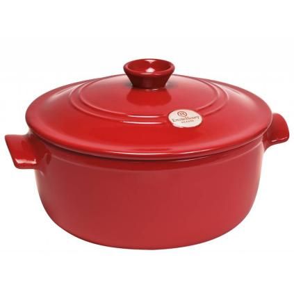Hrnec 4 l, s poklicí, červená Burgundy, Emile Henry