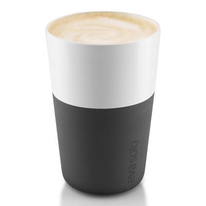 Termohrnek 360 ml, sada 2 ks,  na café latte, karbonově černá, Eva Solo