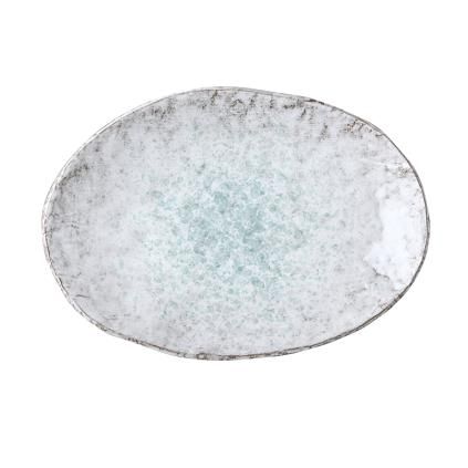 Servírovací talíř AQUA SPLASH 24 x 17 cm, ovál, modrá, MIJ