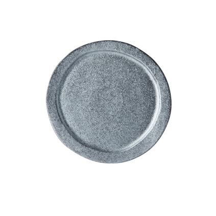 Jídelní talíř CRAFT BLACK 24,5 cm, nepravidelný, MIJ