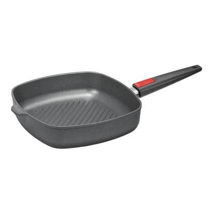Grilovací pánev TITANIUM NOWO 28 x 28 cm, na indukci, s odnímatelnou rukojetí, titan, WOLL