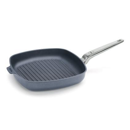 Grilovací pánev DIAMOND LITE PRO 28 x 28 cm, na indukci, s nerezovou rukojetí, titan, WOLL
