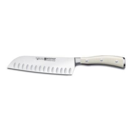 Santoku nůž CLASSIC IKON CREME 17 cm, s výbrusem, WÜSTHOF