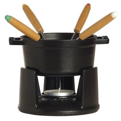 Set na čokoládové fondue černý Staub
