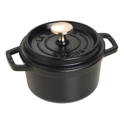 Kulatý hrnec, černá O 14 cm Staub