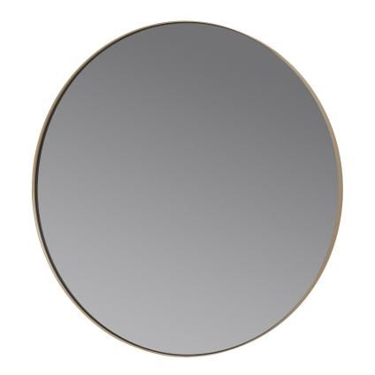 Nástěnné zrcadlo RIM 80 cm, kruh, světle hnědá, Blomus