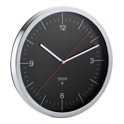 Nástěnné hodiny RONO 24 cm, rádiově řízené, černá, Blomus