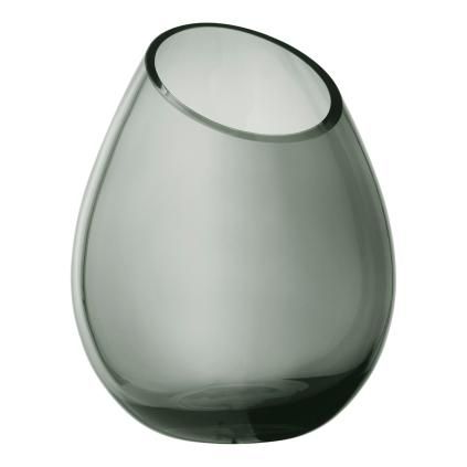 Váza DROP 24 cm, kouřová, sklo, Blomus