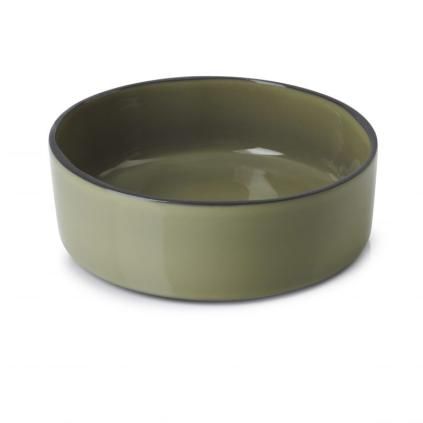 Hluboký talíř CARACTERE 14 cm, s vysokým okrajem, olivová, REVOL