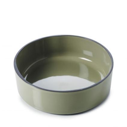 Hluboký talíř CARACTERE 17 cm, s vysokým okrajem, olivová, REVOL