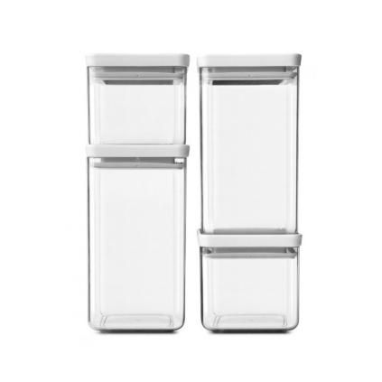 Box na potraviny TASTY PLUS, sada 4 ks, světle šedá, plast, Brabantia