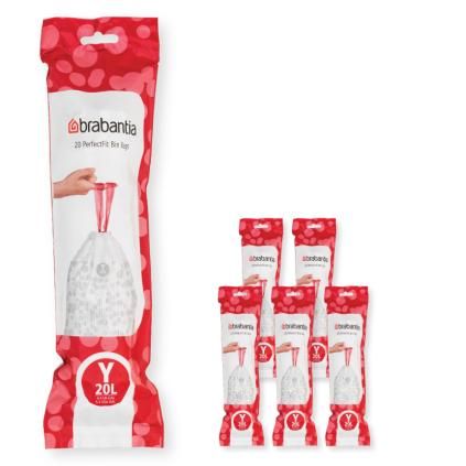 Sáčky do odpadkového koše Y PERFECTFIT 20 l, sada 120 ks, Brabantia