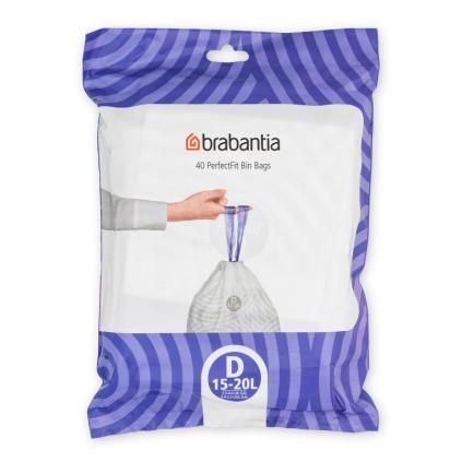 Sáčky do odpadkového koše D PERFECTFIT 15-20 l, sada 40 ks, Brabantia