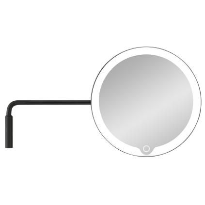 LED kosmetické zrcadlo MODO, nástěnné, černá, Blomus