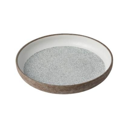 Jídelní talíř CRAZED GREY 22 cm, s vysokým okrajem, MIJ