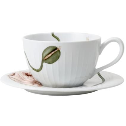 Šálek s podšálkem HAMMERSHOI POPPY 380 ml, bílá, Kähler