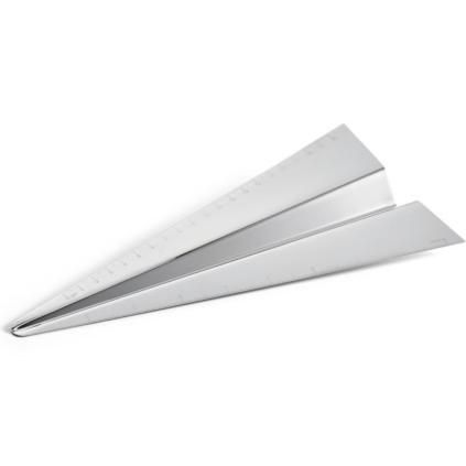 Pravítko AIRPLANE 25 cm, stříbrná, Philippi