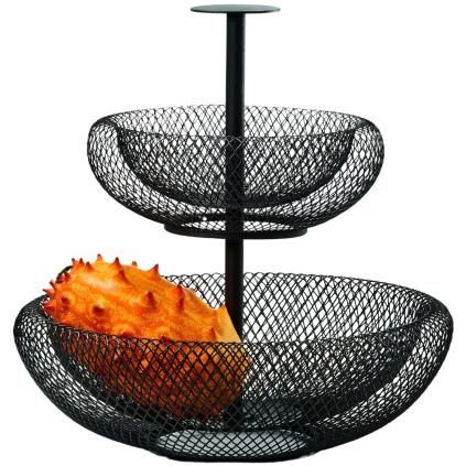 Etažér MESH 30 cm, černá, Philippi
