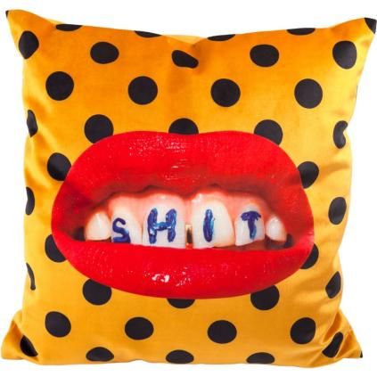 Dekorační polštář TOILETPAPER SHIT 50 x 50 cm, oranžová, Seletti