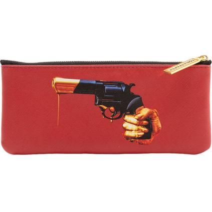 Kosmetická taštička TOILETPAPER REVOLVER 21 x 9 cm, červená, Seletti