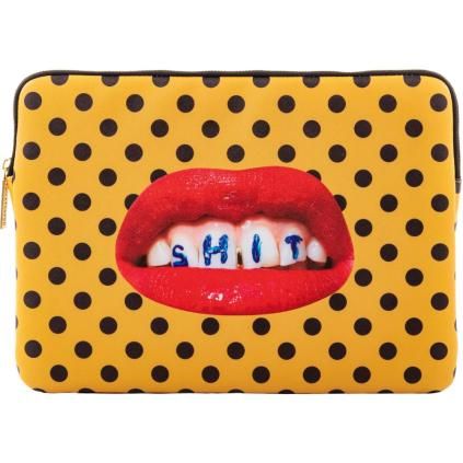 Pouzdro na laptop TOILETPAPER SHIT 34,5 x 25 cm, oranžová, Seletti