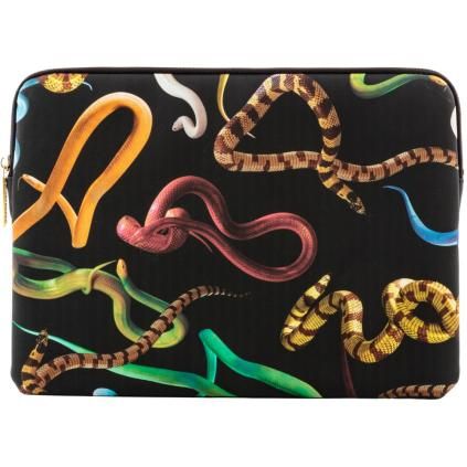 Pouzdro na laptop TOILETPAPER SNAKES 34,5 x 25 cm, černá, Seletti