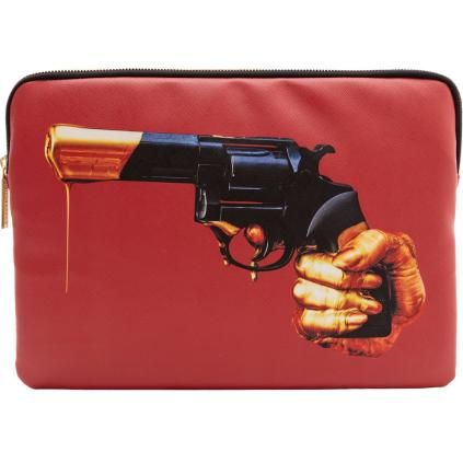 Pouzdro na laptop TOILETPAPER REVOLVER 34,5 x 25 cm, červená, Seletti