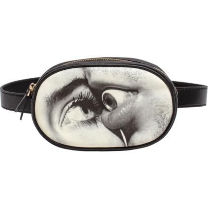 Opasek s taštičkou TOILETPAPER EYE & MOUTH 19 x 12 cm, černá, Seletti