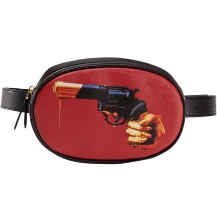 Opasek s taštičkou TOILETPAPER REVOLVER 19 x 12 cm, černá, Seletti