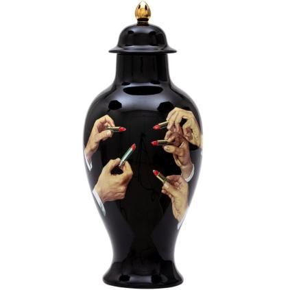 Váza TOILETPAPER LIPSTICKS 46,5 cm, černá, Seletti