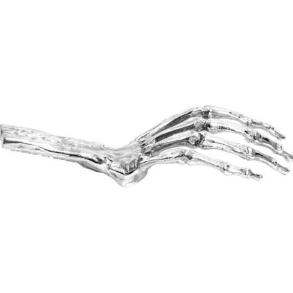 Dekorační figurka WUNDERKAMMER SKELETON HAND 24 cm, stříbrná, hliník, Seletti