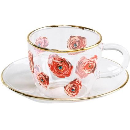 Šálek na espresso TOILETPAPER ROSES 110 ml, s podšálkem, Seletti