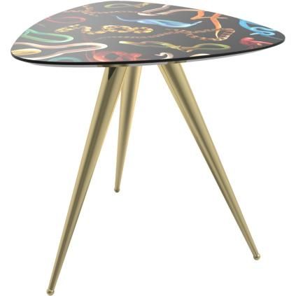 Odkládací stolek TOILETPAPER SNAKES 57 x 48 cm, černá, Seletti