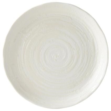 Jídelní talíř WHITE SPIRAL 24,5 cm, bílá, MIJ