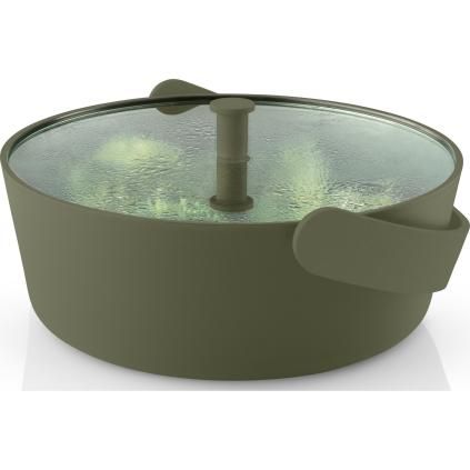 Napařovací nádoba GREEN TOOL 2 l, do mikrovlnky, zelená, sklo / plast, Eva Solo