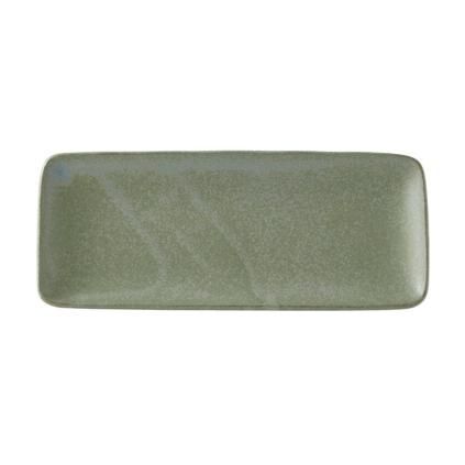 Servírovací talíř GREEN FADE 29,5 x 12 cm, obdélník, zelená, MIJ