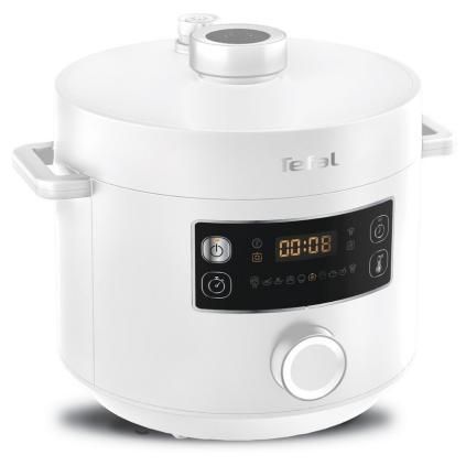 Elektrický multifunkční hrnec TURBO CUISINE CY754130 5 l, tlakový, bílá, Tefal