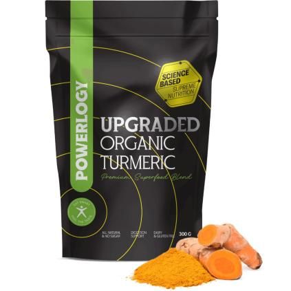 Bio kurkuma UPGRADED 300 g, prášek, Powerlogy