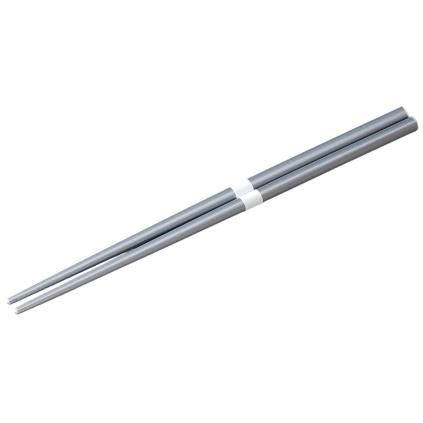 Jídelní hůlky 22,5 cm, stříbrná / bílá, bambus, MIJ