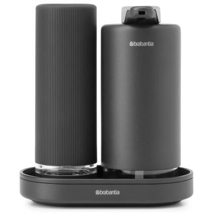 Dávkovač mýdla SINKSTYLE 200 ml, sada 2 ks, minerální šedá, kov, Brabantia