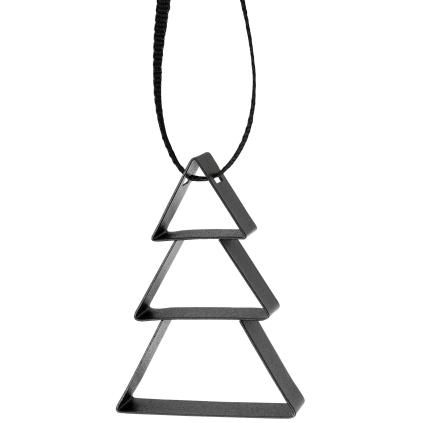 Vánoční dekorace FIGURA 5,5 cm, vánoční strom, jemně černá, nerezová ocel, Stelton