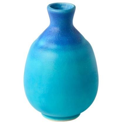 Láhev na saké TURQUOISE 300 ml, modrá, keramika, MIJ