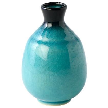 Láhev na saké INK & TURQUOISE 300 ml, modrá, keramika, MIJ