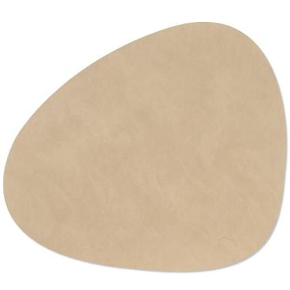 Prostírání CURVE NUPO 37 x 44 cm, písková, kůže, LIND DNA