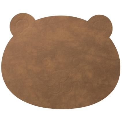 Dětské prostírání BEAR NUPO 38 x 30 cm, přírodní, kůže, LIND DNA