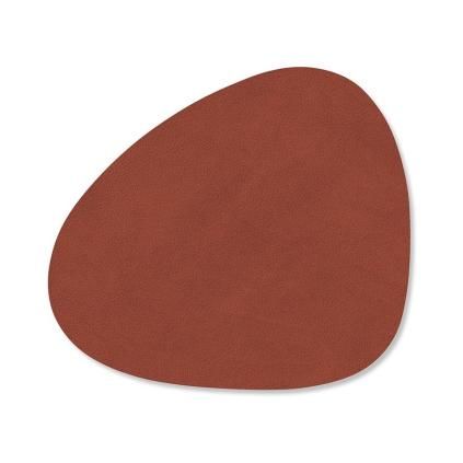 Podtácek CURVE NUPO 11 x 13 cm, siena, kůže, LIND DNA