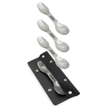 Sada příborů OUTDOOR, sada 4 ks, stříbrná, nerezová ocel, Black+Blum